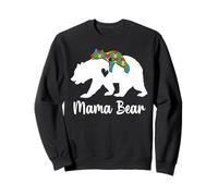 Mama Bear Love Sostieni la consapevolezza dell'autismo Bear Family Felpa