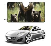 Mama Bear, parasole universale riflettente per auto, berlina, SUV, camion, parasole per finestrini anteriori, pieghevole, protegge dai raggi UV e mantiene l'interno fresco, 139,7 x 76,2 cm