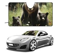 Mama Bear, parasole universale riflettente per auto, berlina, SUV, camion, parasole per finestrini anteriori, pieghevole, protegge dai raggi UV e mantiene gli interni freschi, 129,5 x 71,1 cm