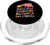 Mama Bear Protector Love Giver Mothers Day Groovy Stylish PopSockets PopGrip per MagSafe