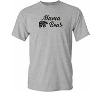 Mama Bear T Shirtom Mother's Day Family Cute Camping Tourism Mens Tee Shirt Grey