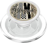 Mama Blessed Checkered Leopard Pattern Aesthetic PopSockets PopGrip per MagSafe