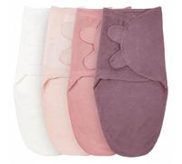 Mama Cheetah Baby Swaddle Sack - Sacco nanna in cotone organico Swaddle regolabile, facile Swaddle per bambine 0-3 mesi, Baby Essentials, confezione da 4