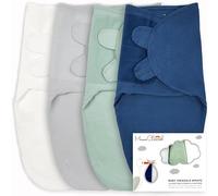 Mama Cheetah Baby Swaddle Sack - Sacco nanna in cotone organico Swaddle regolabile, facile Swaddle per bambine 0-3 mesi, Baby Essentials, confezione da 4