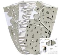 Mama Cheetah Coperta di scagliotaggio facile per neonato, borsa da fasciatura in cotone biologico, set di fasciatura per ragazzi e bambine piccolo (0-3 mesi)