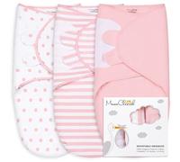 Mama Cheetah Coperta di scagliotaggio per neonati, facile da fasciare, per neonato, in cotone biologico, set di fasciatura per neonati e bambine, piccolo (0-3 mesi)