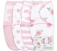 Mama Cheetah Sacca fasciante per bambini, coperta biologica, sacchi per dormire per neonati, fascia regolabile per neonati, fasciatura facile per bambini da 0 a 3 mesi, confezione da 4