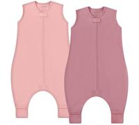 Mama Cheetah Sacco nanna con piedi 4T-5T, 0,5 TOG in cotone biologico con gambe, sacco a pelo per camminatori, Early Walker XL