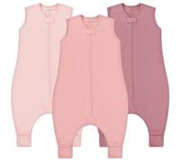 Mama Cheetah Sacco nanna con piedi 4T-5T, 0,5 TOG in cotone biologico con gambe, sacco a pelo per camminatori, Early Walker XL