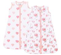 Mama Cheetah Sacco nanna per neonati, 0,5 tog, 100% cotone biologico, ideale per l'estate, coperta portatile per neonati, bambini e ragazze, XL (12-18 mesi), confezione da 2