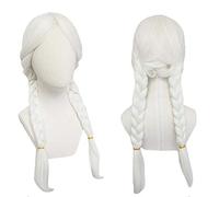 Mama Coco ispirato parrucca cosplay sintetica lunga treccia bianca come la neve con trecce inclinate lunghe Parrucche donna prestilate AG-817