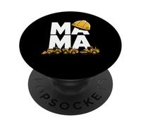 Mama Construction Hard Hat Builder Attrezzature pesanti PopSockets PopGrip Adesivo