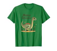 Mama Dinosaur: Carino Preistorico Mamma Amore Maglietta, Uomo, Verde Mela, L