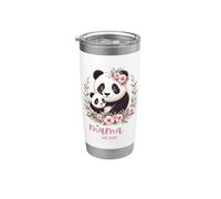 Mama est 2024 I Panda Bear Mamma I Prima Volta Mamma Bicchiere termico in acciaio inox doppia parete