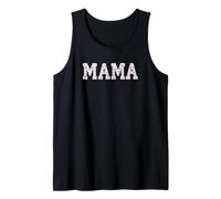 Mama Floral Patchwork Style Lettering Cute Vintage Mom Canotta