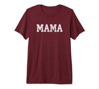 Mama Floral Patchwork Style Lettering Cute Vintage Mom Maglietta Premium