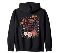Mama Helps us Bloom - Design Floreale per la maternità Felpa con Cappuccio