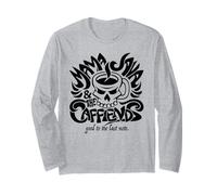 Mama Java e i Caffiends Musica e caffè Mashup Design Maglia a Manica