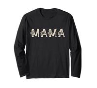 Mama Lettere Floreali Neutro Beige Estetico Maglia a Manica