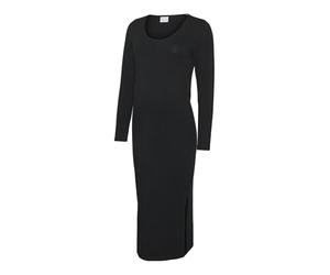 MAMA.LICIOUS MLEVA LS Jrs Midi Dress Noos, Nero, L