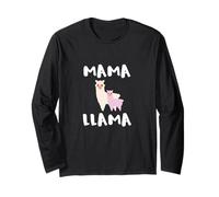 Mama Llama Funny Cute Mom Maglia a Manica
