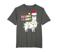 Mama Llama Women Funny Matching Christmas Llama Maglietta
