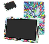 MAMA MOUTH Acer Iconia One 10 B3-A30 Custodia, Slim Sottile di Peso Leggero con Supporto in Piedi Caso Case per 10.1" Acer Iconia One 10 B3-A30 Android Tablet,Love Tree
