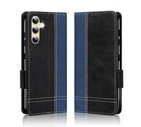 MAMA MOUTH Cover Per Samsung Galaxy S24 FE, Custodia Flip Pelle Portafoglio, Magnetica Libro Slim Thin Silicone TPU Bumper Cover, Wallet con Slot Schede Supporto Antiurto Case Per Galaxy S24 FE Blu