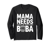 Mama Needs Boba Carino Bubble Tea Amante Maglia a Manica