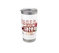 Mama Needs Wine Roses, divertente design a forma di mamma che beve Bicchiere termico in acciaio inox doppia parete