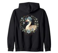 Mama oca con illustrazione floreale cappello Felpa con Cappuccio