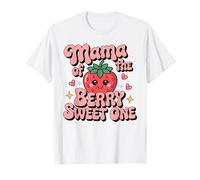 Mama of The Berry Sweet One Strawberry Primo Compleanno Maglietta