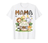 Mama of The Wild One Safari Jungle 1 ° Compleanno Ragazzo Maglietta