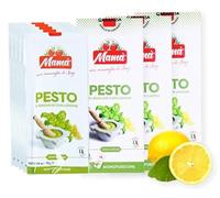 Mamà - pack 3 pesto al basilico con limone. Fresco e vegano. 15 monoporzioni pronte all’uso. Pesto di Basilico con Limone (15 porzioni)
