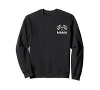 Mama Pit Crew Mama Checkered Flag Racing Race Day Race Track Felpa