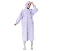 Mama Raincoat - Impermeabile per bambini, leggero e protettivo, a tutta lunghezza, con cappuccio (viola, XXXL)