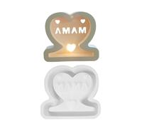 MAMA RESIN SILICONE MOLD - MAMA LETTER LOVE MOLLOGE ORNAMENTO | In Silicone A Rilascio Facile A Piedi Per Il Portacandele Resina Craft Home Decor