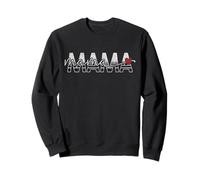 Mama Retro Block Lettere con Script Mama Cuore Felpa
