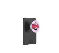 Mama Retro Checkered Pattern Pink Sparkle Aesthetic PopSockets PopWallet per MagSafe