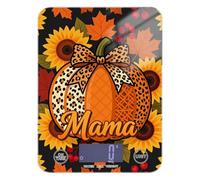 Mama Ringraziamento Leopard Zucca Girasole Bilancia Alimentare Portatile per Dieta 10 Lbs / 0 18oz 5kg/5g (Scenario) Bilancia da cucina Grammi con 4 Unità per la perdita di peso perdita di peso
