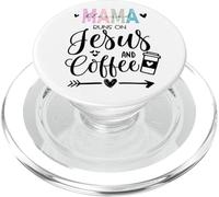 Mama Runs on Coffee and Jesus,Fueled By Jesus and Coffee Mom PopSockets PopGrip per MagSafe