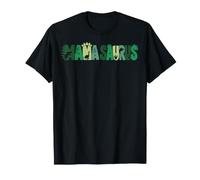 Mama Saurus Mom Dinosaur Three Rex Birthday Boy Girl Family Maglietta