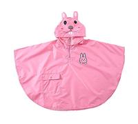 mama stadt Poncho Impermeabile Bambino Bambina Poncho Pioggia Impermeabile Mantella Pioggia Bimbo Bimba Mantellina Antipioggia, Coniglietto Rosa/M(2-4 anni)
