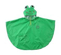 mama stadt Poncho Impermeabile Bambino Bambina Poncho Pioggia Impermeabile Mantella Pioggia Bimbo Bimba Mantellina Antipioggia, Verde Rana/L(4-6 anni)