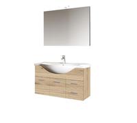 MaMa Store EBE 80, Mobile 2 ante 80 cm, Bianco Lucido Laccato, L. 80 X P. 50 X H. 53 CM
