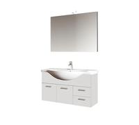 MaMa Store EBE 80, Mobile 2 ante 80 cm, Quercia Bianco, L. 80 X P. 50 X H. 53 CM