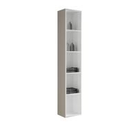 MaMa Store ERA Mobile Colonna Libreria Montata Reversibile Sospesa a Giorno, Quattro Ripiani in Legno BIANCO LUCIDO, L. 30 X P. 22 X H. 160 Cm, ER002BILU