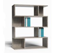 Mama Store Libreria Divisorio Modulare Versatile Minimal 4 RIPIANI - CEMENTO CHIARO CM 70 x CM 115 x CM 20
