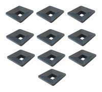 MaMa Store Maniglia Orione Ghisa Grigio Scuro Quadrata in Plastica 60x60 CC32 - Set x 10 Maniglie con Viti