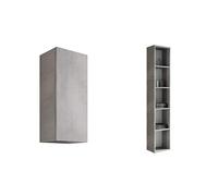 Mama Store Pensile singolo e colonna cinque ripiani vano a giorno libreria Grigio Cemento